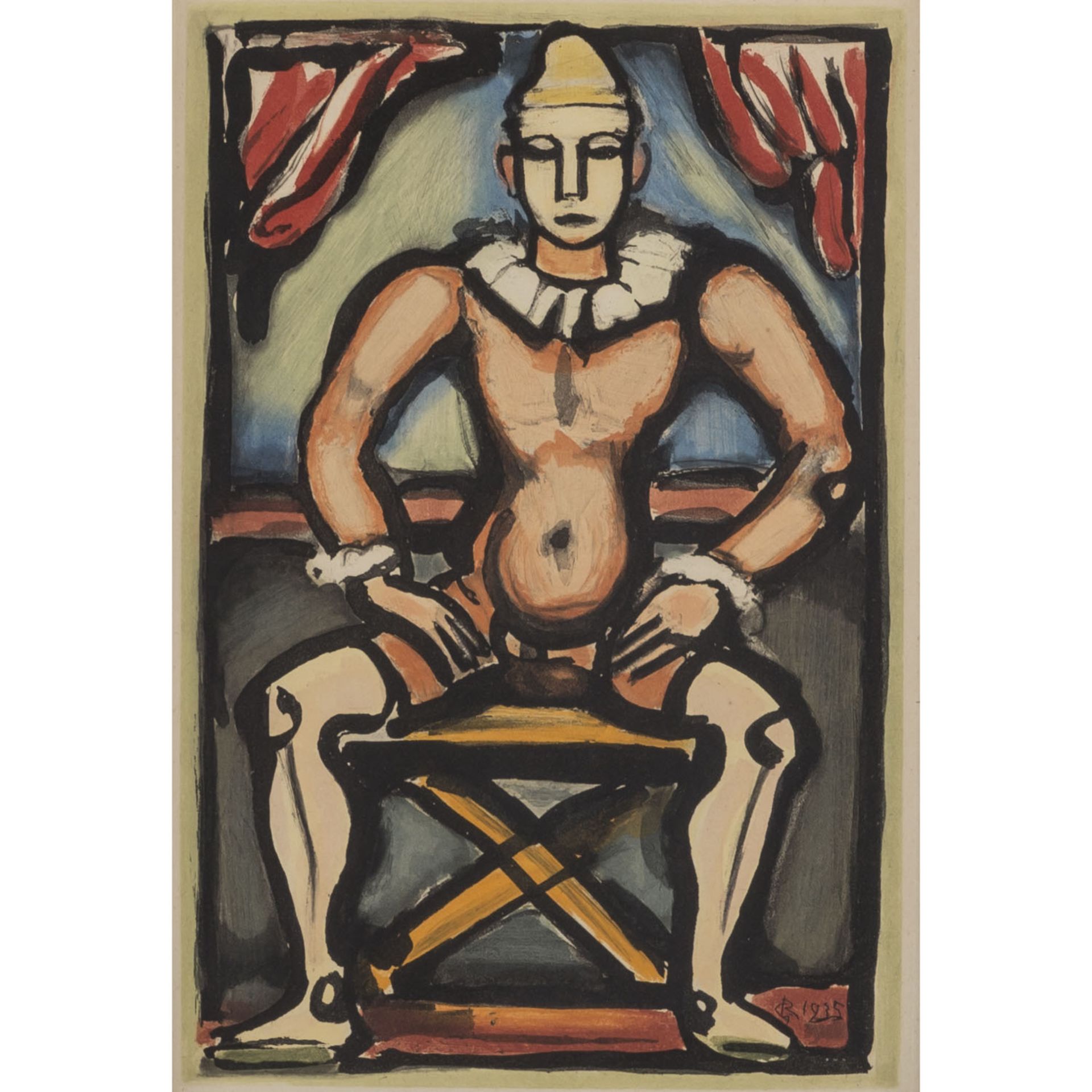 ROUAULT, GEORGES (1871-1958) "Enfant de la balle"Farbaquatinta-Rad. von 1935 aus "Circe de l´