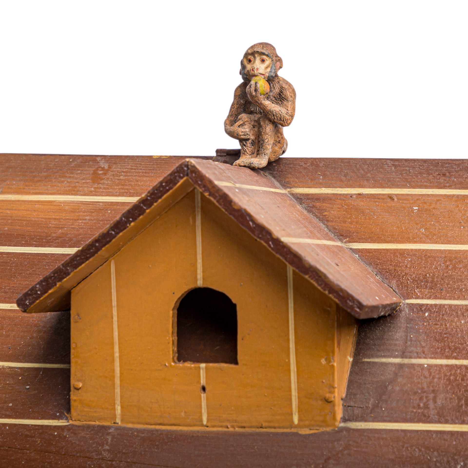 ARCHE NOAH mit zahlreichen ELASTOLIN-Figuren, 20. Jh.Schiffsarche aus Holz im Typus eines - Bild 3 aus 13