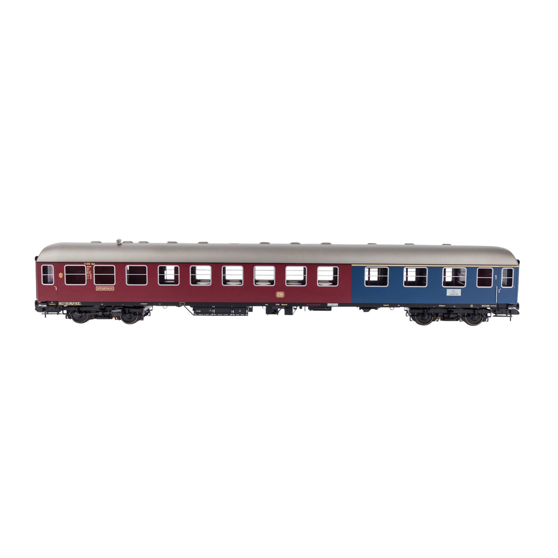 MÄRKLIN Schnellzug-Halbspeisewagen 58041, Spur 1.Blau-/rotfarben, 4-achsig, mit Innenbeleuchtung ( - Bild 2 aus 3