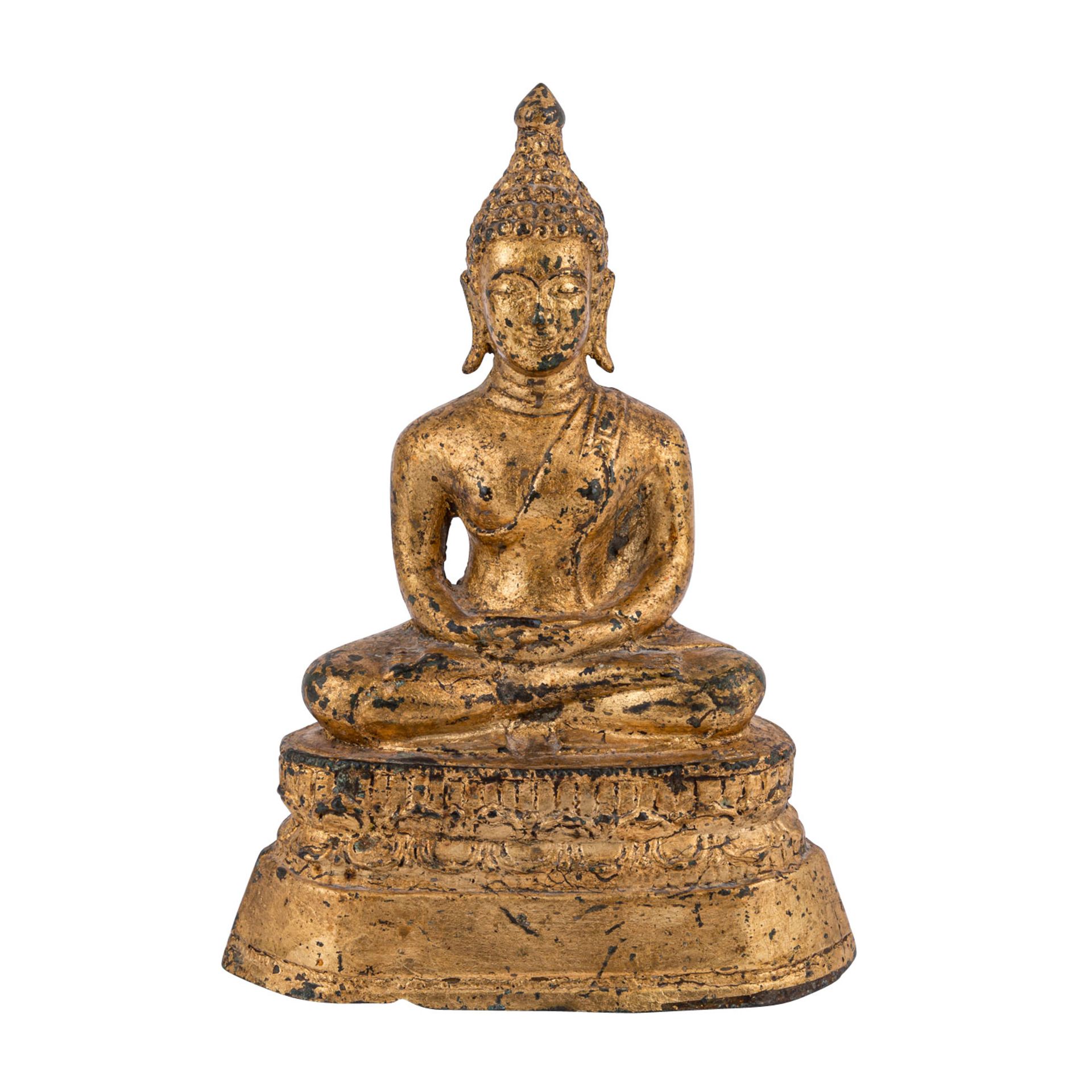 Bronze des Buddha Amitayus. SINOTIBETISCH, 18./19. Jh..Der Buddha des langen Lebens ist auf einem