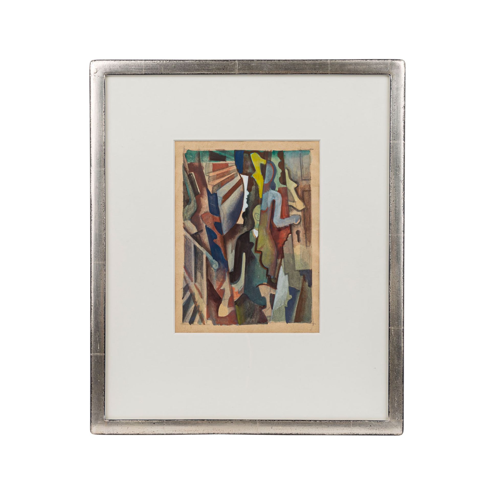 DISCHINGER, RUDOLF (1904-1988) "Abstrakte, futuristische, Komposition"Um 1946, Aquarell und - Bild 2 aus 4