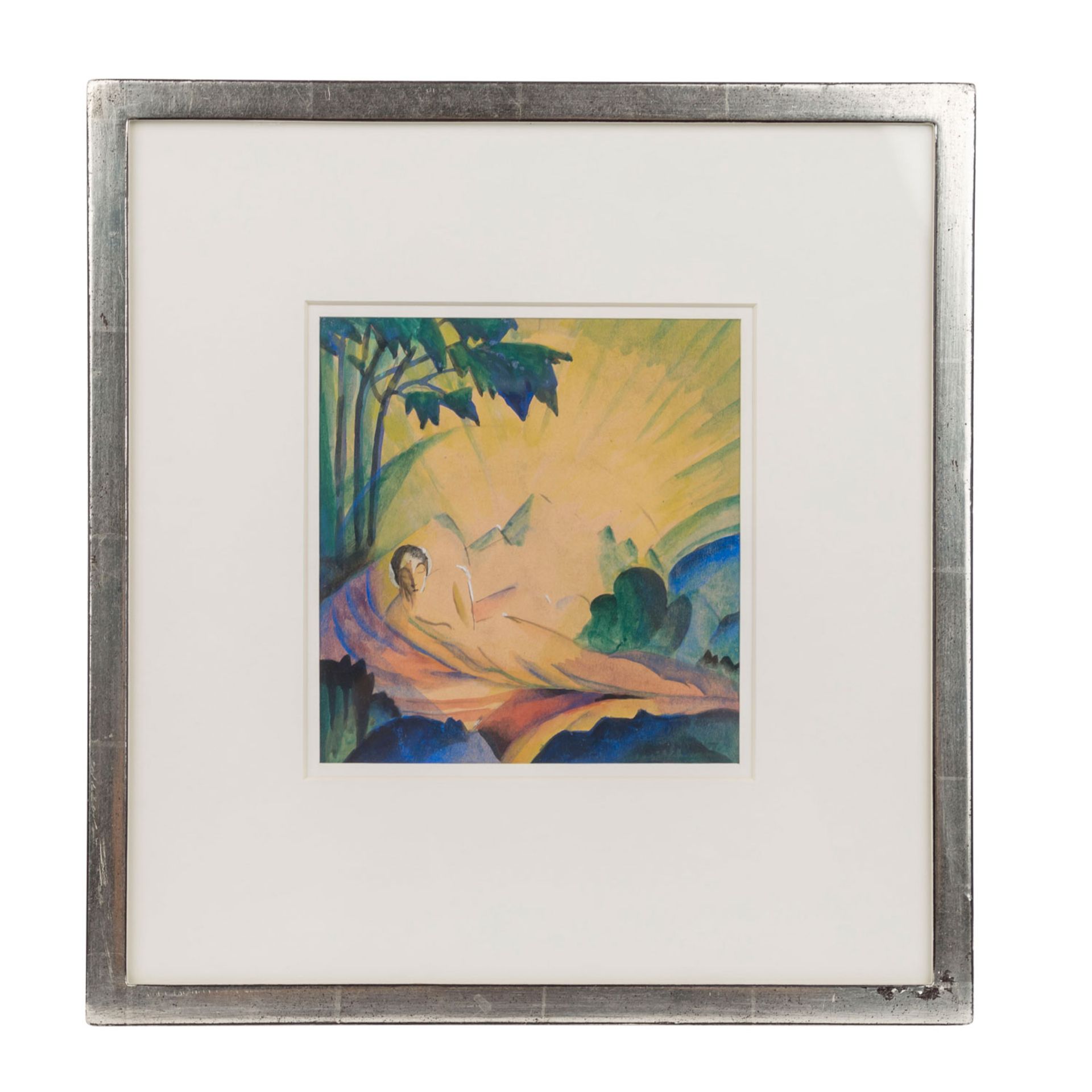MÜLLER, ALBERT (1884-1963) "Traum"1917, Aquarell, HxB: 22/18,5 cm. Rahmen, Provenienz: Galerie - Bild 2 aus 4