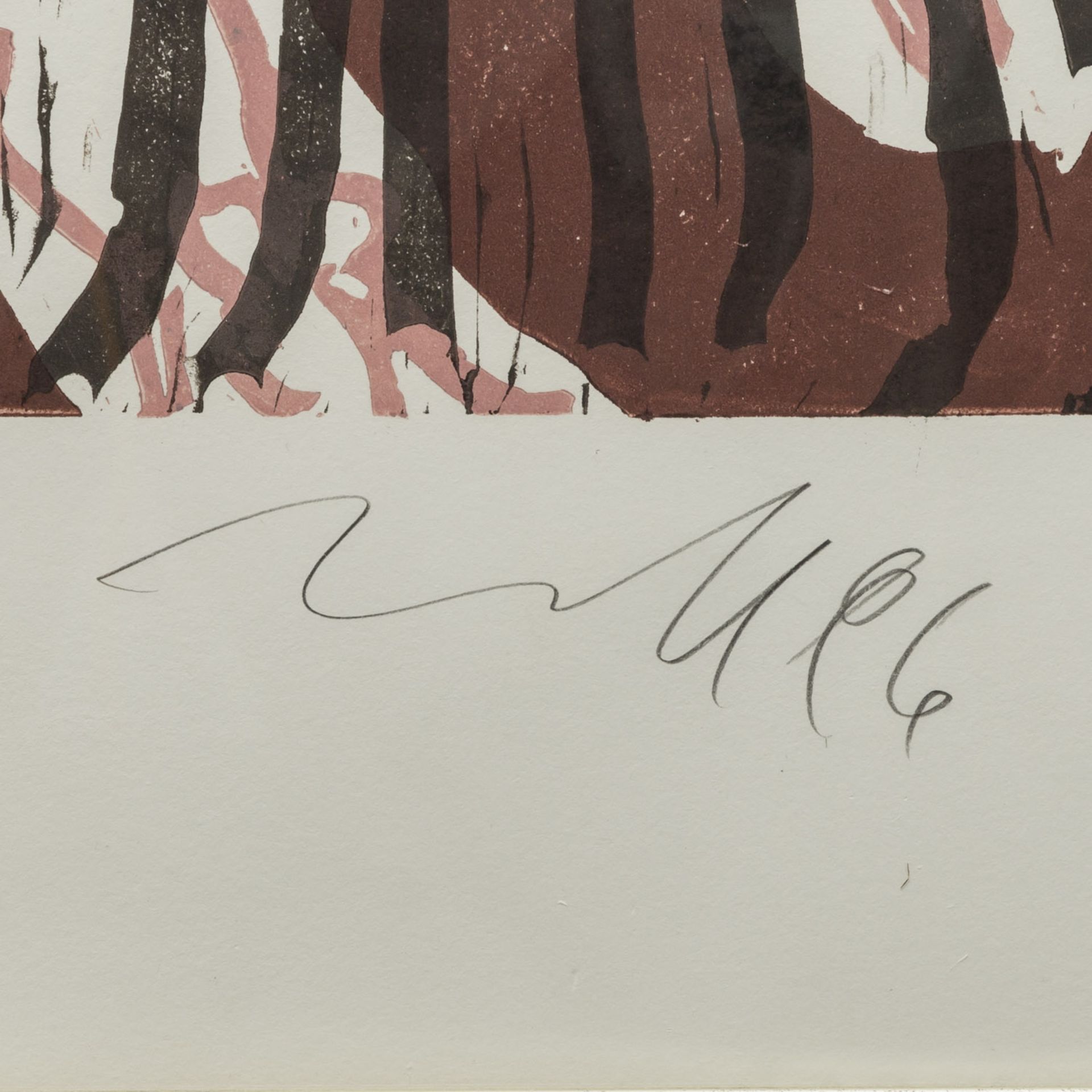 IMMENDORFF, JÖRG (1945-2007, Prof.), "Ohne Titel",figürliche Komposition, Mischtechnik (Gouache über - Image 3 of 4