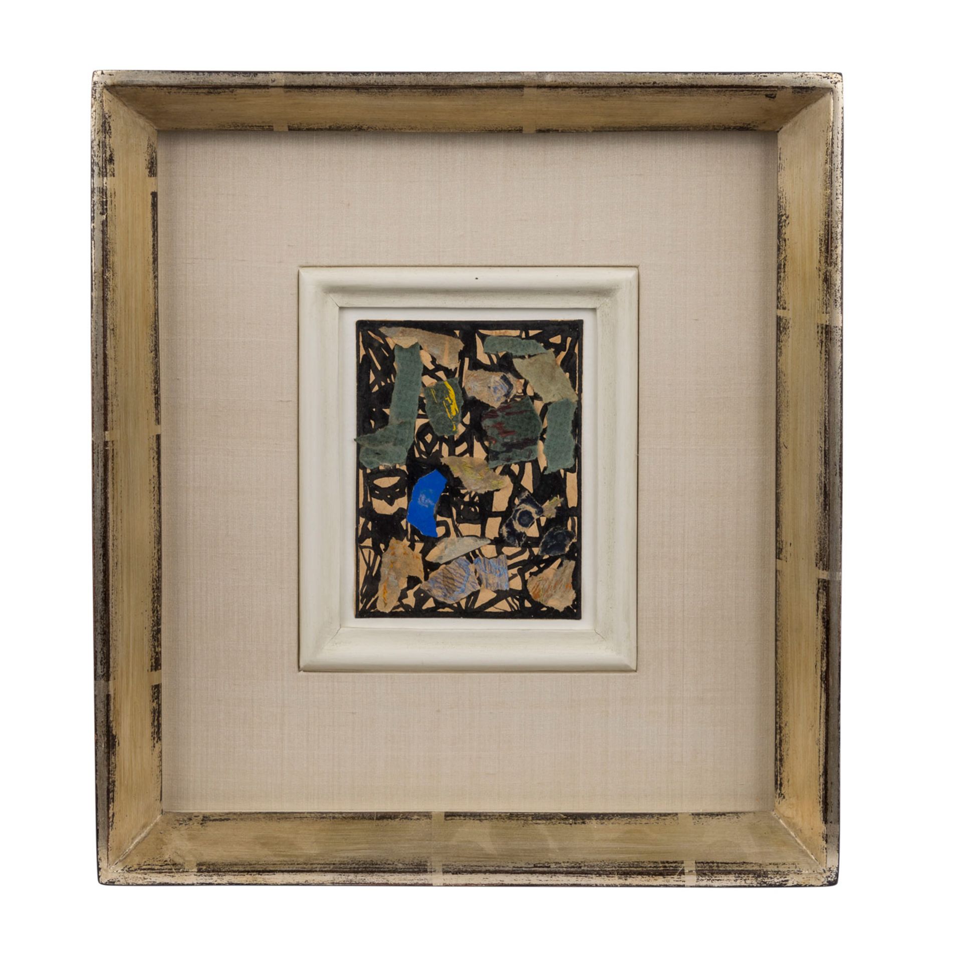 HÖLZEL, ADOLF (1853-1934) "Abstraktes Klebebild"Um 1913-16, Collage auf Bütten, HxB: 11/8,3 cm., - Bild 2 aus 5
