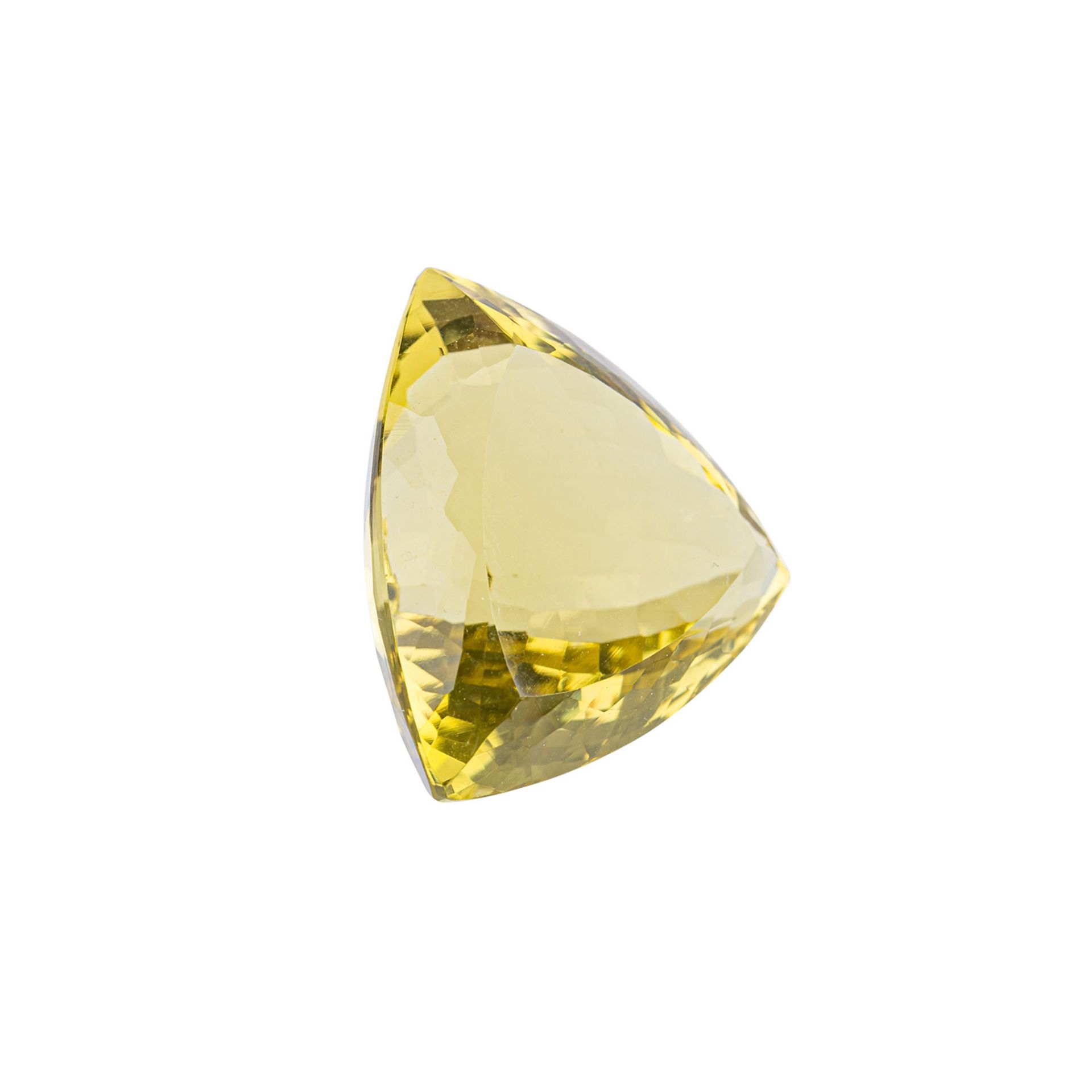 Lemon Citrin, 44,15 ct.,Trillantform.Lemon citrine, 44.15 ct., trillant cut. - Image 5 of 5