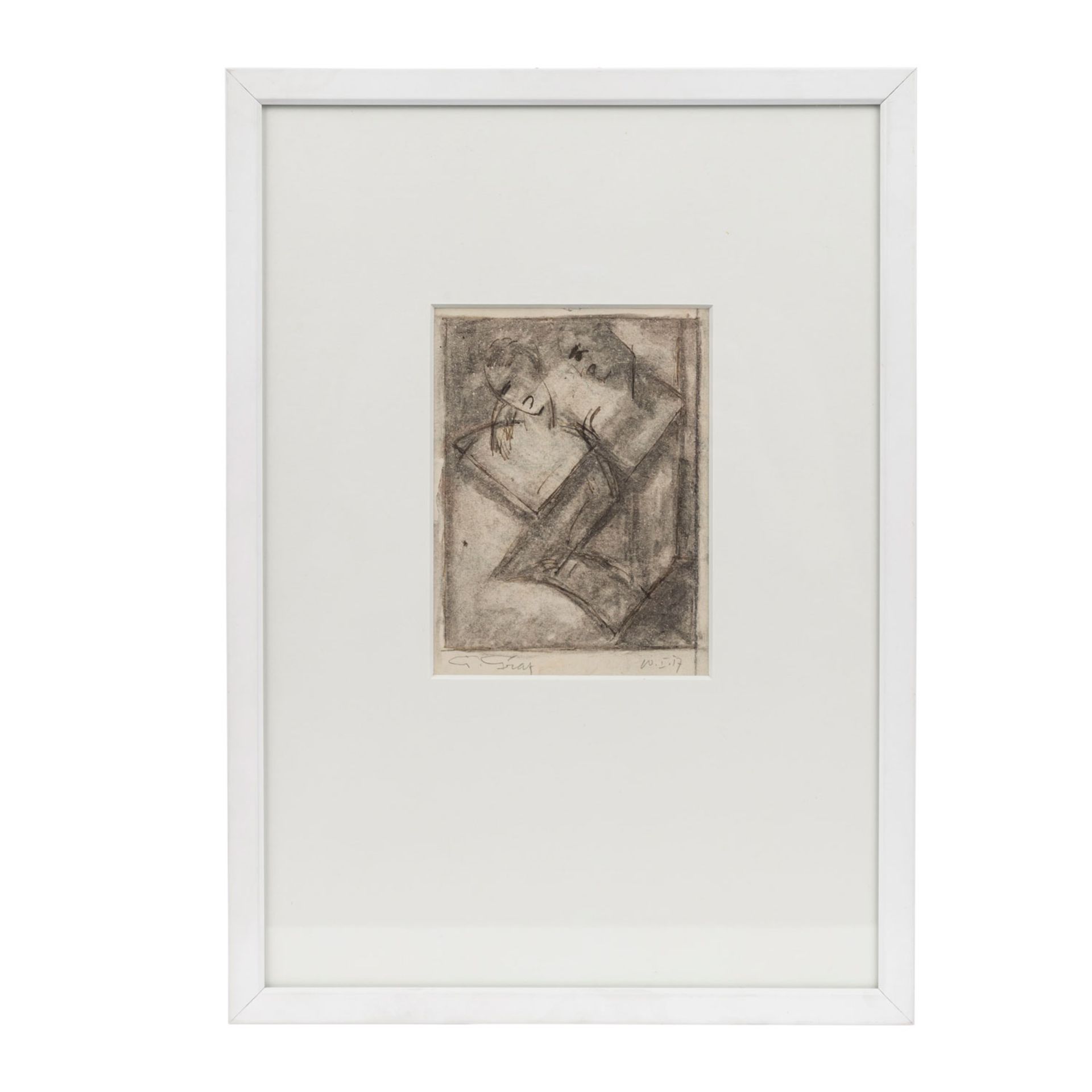 GRAF, GOTTFRIED (1881-1938) "Paar"Kohle und Tusche auf Papier, signiert und datiert: "G.Graf 20.01. - Bild 2 aus 3