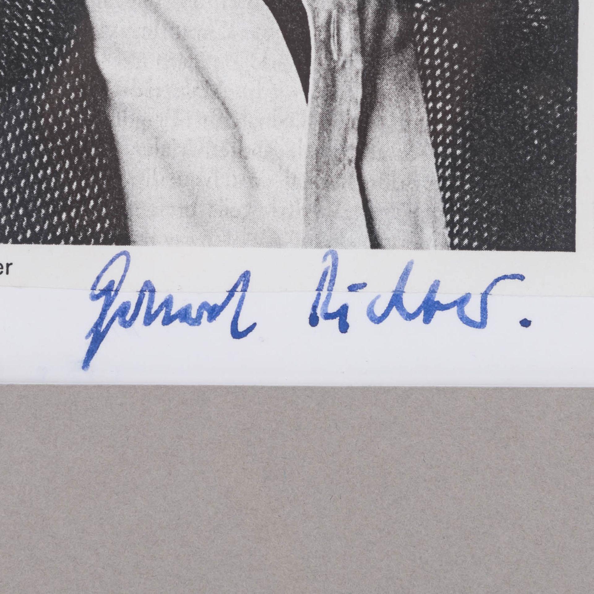 RICHTER, GERHARD (geb. 1932), Autogrammkarte mit Skizze,die Karte mit handsigniertem Portraitfoto, - Image 5 of 5