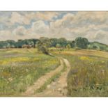 UMGELTER, HERMANN LUDWIG (1891-1962), "Sommerliche Landschaft"Öl auf Leinwand, signiert unten links,