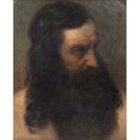 Portraitist (19. Jh.), 'Bildnis eines bärtigen Mannes'.Öl/Karton, unsign., ehemals ovaler