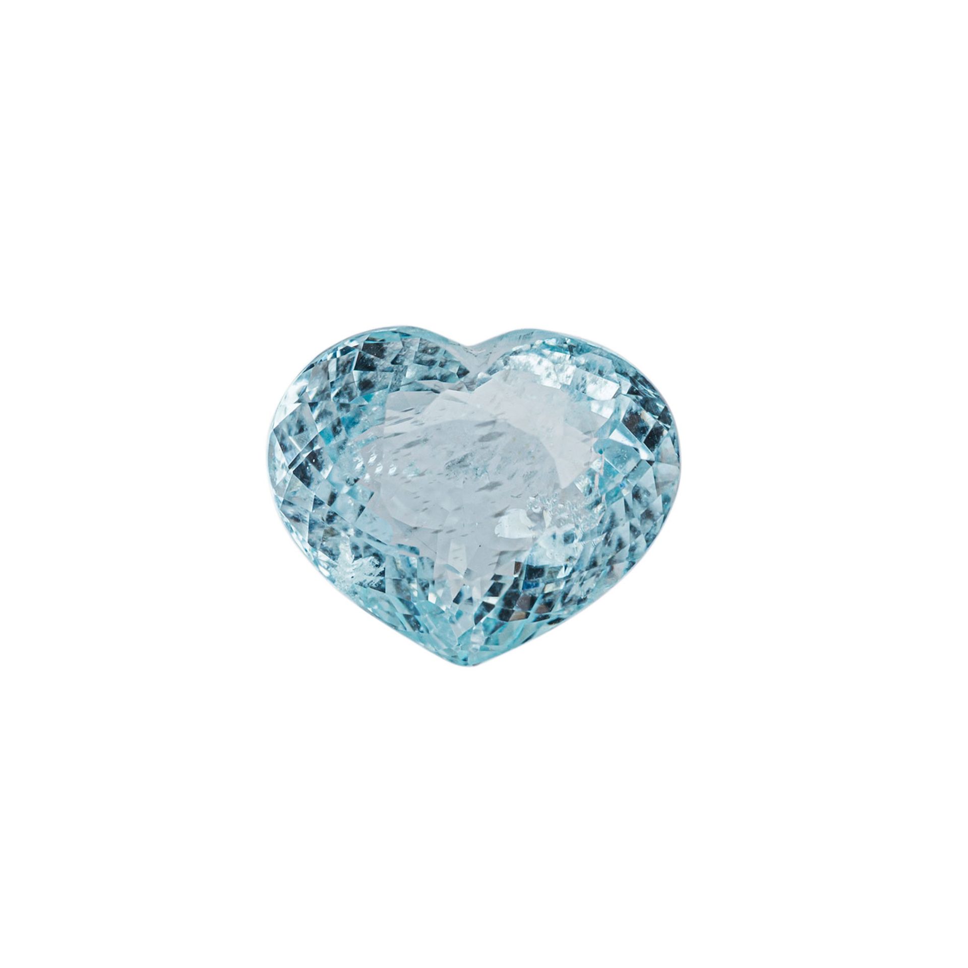 Aquamarin, natürlich, 4,44 ct.,3,43 x 9,32 x 6,97 mm, Herzschliff, aktueller Identbericht 2019. - Image 2 of 3