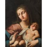 MARATTI, Carlo, ATTRIBUIERT (auch Maratta, 1625-1713) "Madonna"Öl auf Leinwand, Fotokopie von