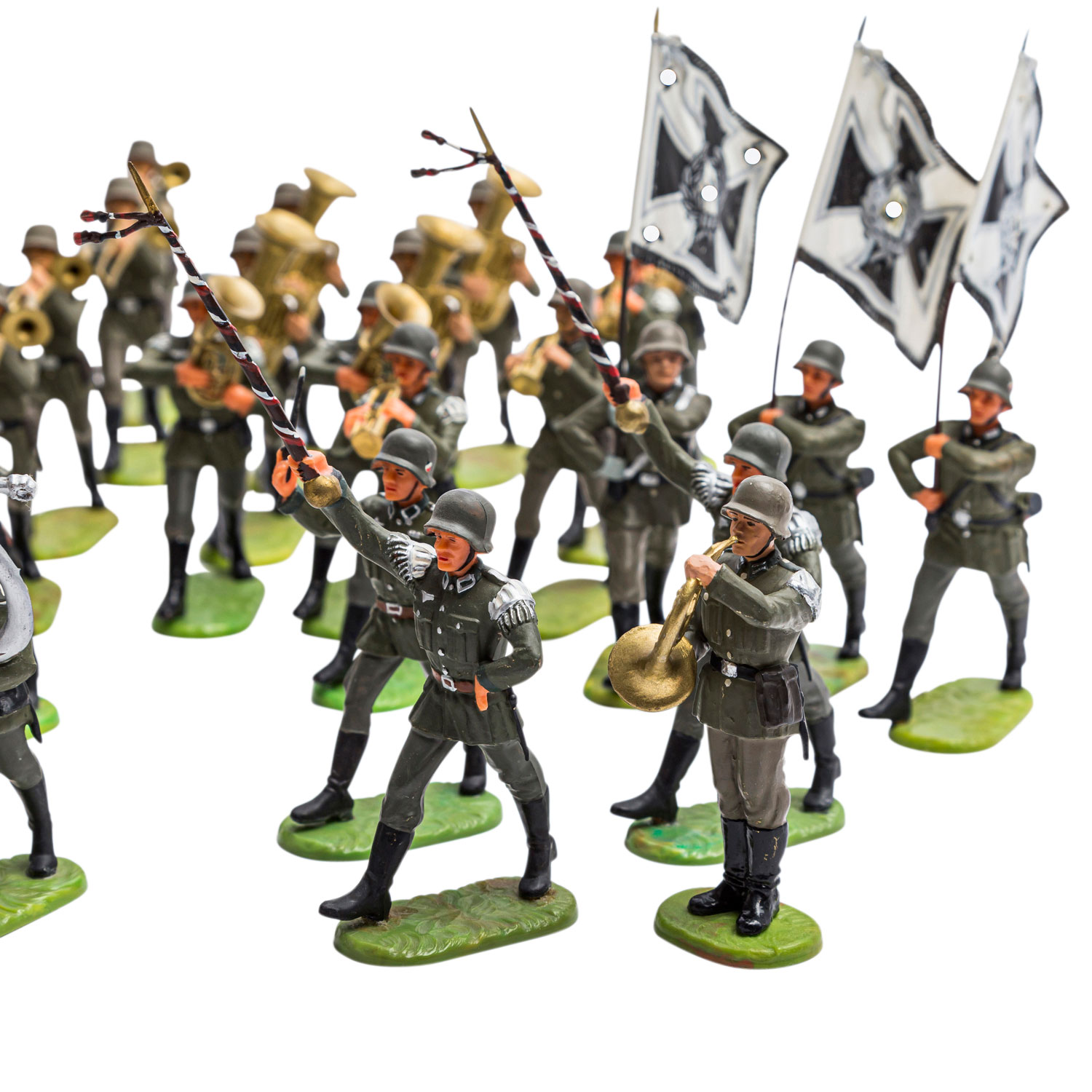 ELASTOLIN/PREISER Konvolut von ca. 64 deutschen Soldaten, NK.Hartplastik, gemarkt, überwiegend - Image 2 of 10