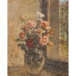 STAMMBACH, EUGEN (1876-1966), "Stillleben mit Blumen in Vase am Fenster",u.re. signiert und