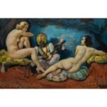 NASKE, FRANTISEK XAVER (1884-1959), "Im Harem"Öl auf Holzfaserplatte, signiert und datiert: "F.