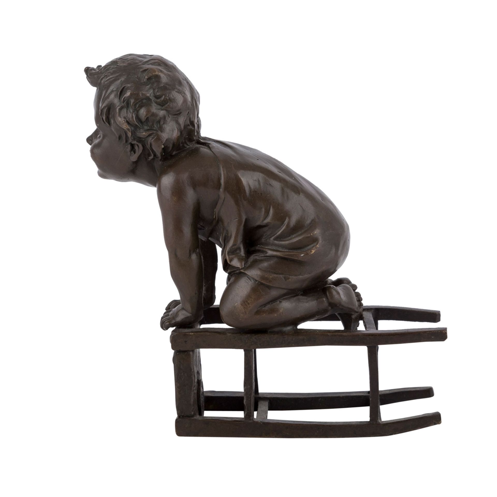 CLARA AYATS, JUAN (1875-1958) "Spielendes Mädchen"Bronze, signiert, Giessereiplakette, H: 15 cm. - Bild 2 aus 7
