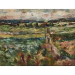 HENNINGER, MANFRED (1894 - 1986, Prof.), "Weg zwischen blühenden Wiesen und Feldern",im