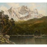 HIENL-MERRE, FRANZ (Mainz 1869-1943 München), "Blick auf den Eibsee mit Zugspitze",in den