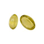 Lemon Citrin (2), oval facetiert,ca. 80 ct., 21 x 28 x 14, 15.8 x 23.0 x 13.1.Lemon Citrine (2),