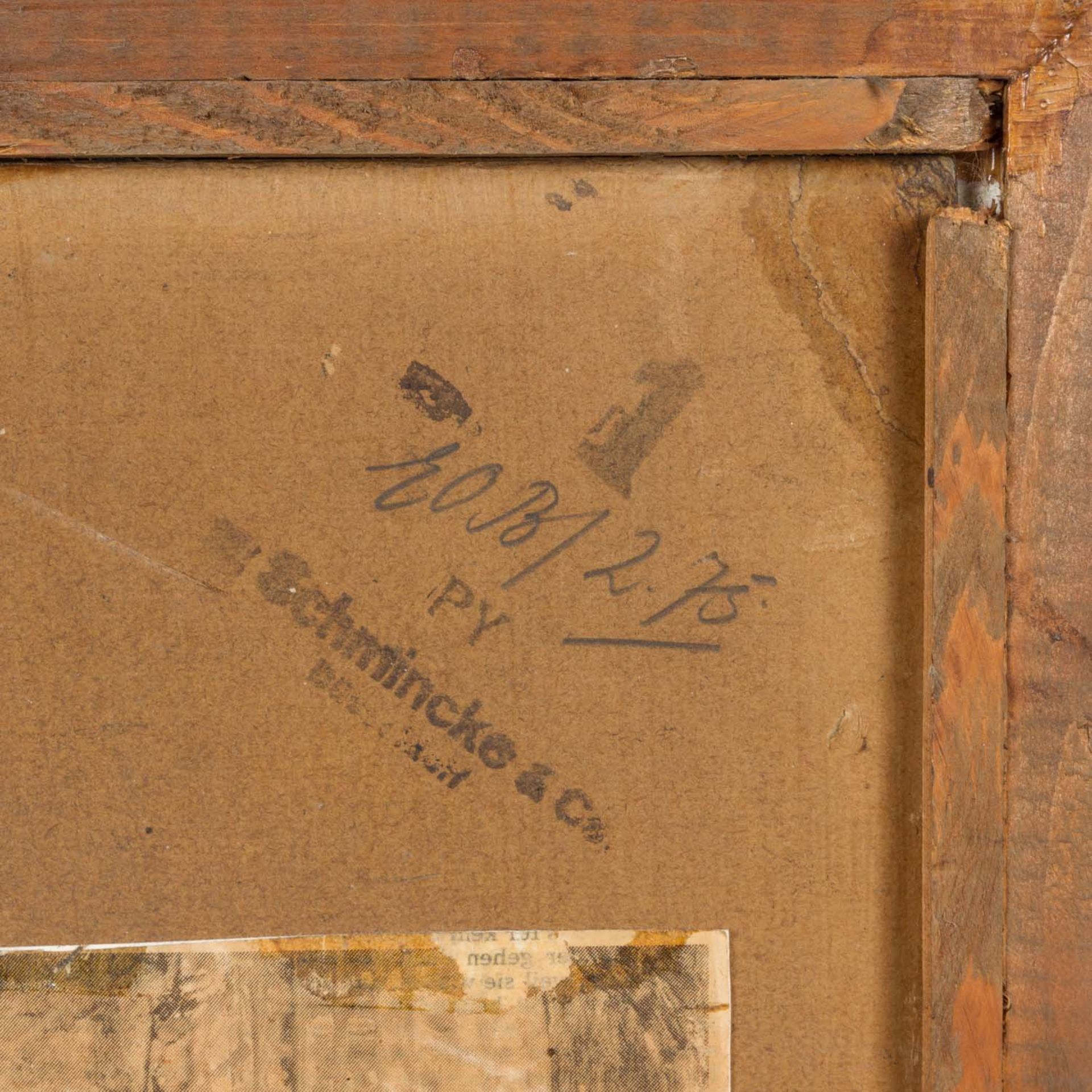 STARKER, ERWIN (1872-1938), "Ernte bei Ditzingen"Öl auf Karton, unten rechts signiert, verso - Image 8 of 8