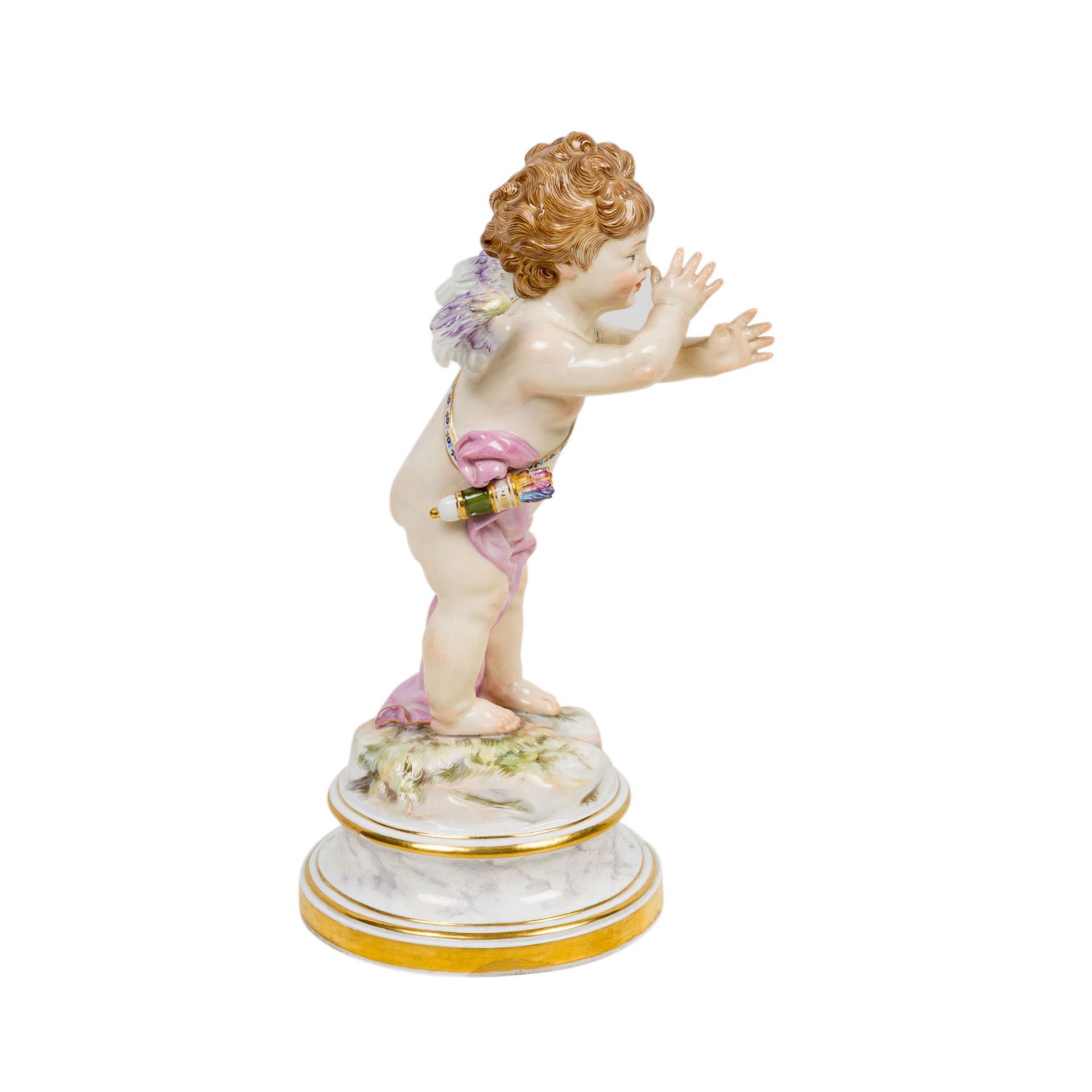 MEISSEN Amorette, eine lange Nase machend, 1860-1924.Modell von Heinrich Schwabe, humoristische - Bild 4 aus 7