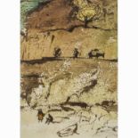 HARTMANN, NORBERT GERD (1914-1969), "Steilufer", Portugal,mit Rastenden am Ufer, u.re. signiert