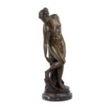 VALENTIN, MAX (1875-1931), "Jagdgöttin Diana"Bronze, patiniert, bez. "Valentin", H: 48 (ohne