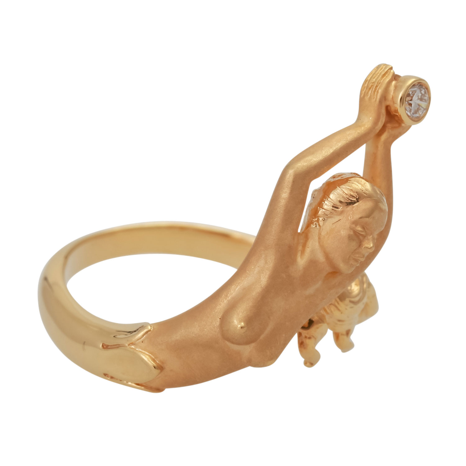 CARRERA Y CARRERA Ring "Venus" mit Brillant, ca. 0,06 ct,NP: ca. 1.400 € (2002), GG 18K, Anf. 21. - Image 2 of 5