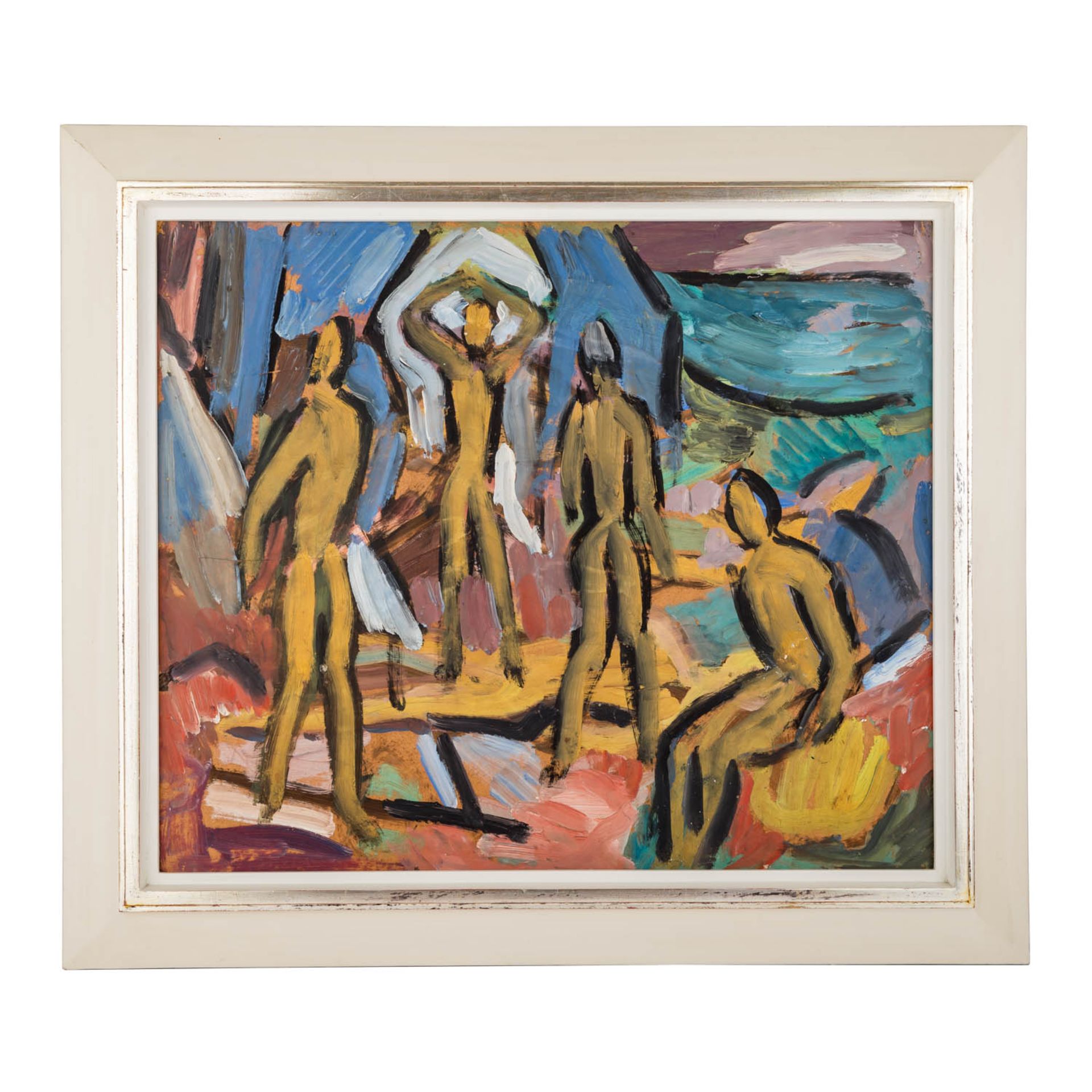 LEHMANN, ALFRED (1899-1979), "Das blaue Zelt",vier männliche Akte in stehender und sitzender - Bild 2 aus 7
