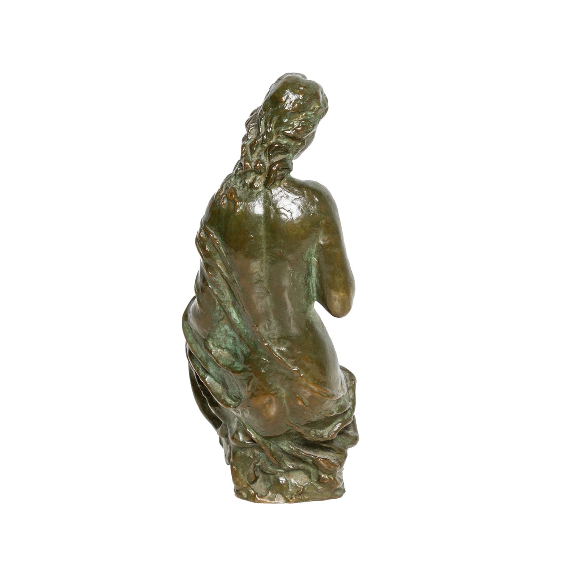 FEHRLE, JACOB WILHELM (1884-1974) "Dem Bade entsteigende junge Frau"Bronze, patiniert, - Image 3 of 5