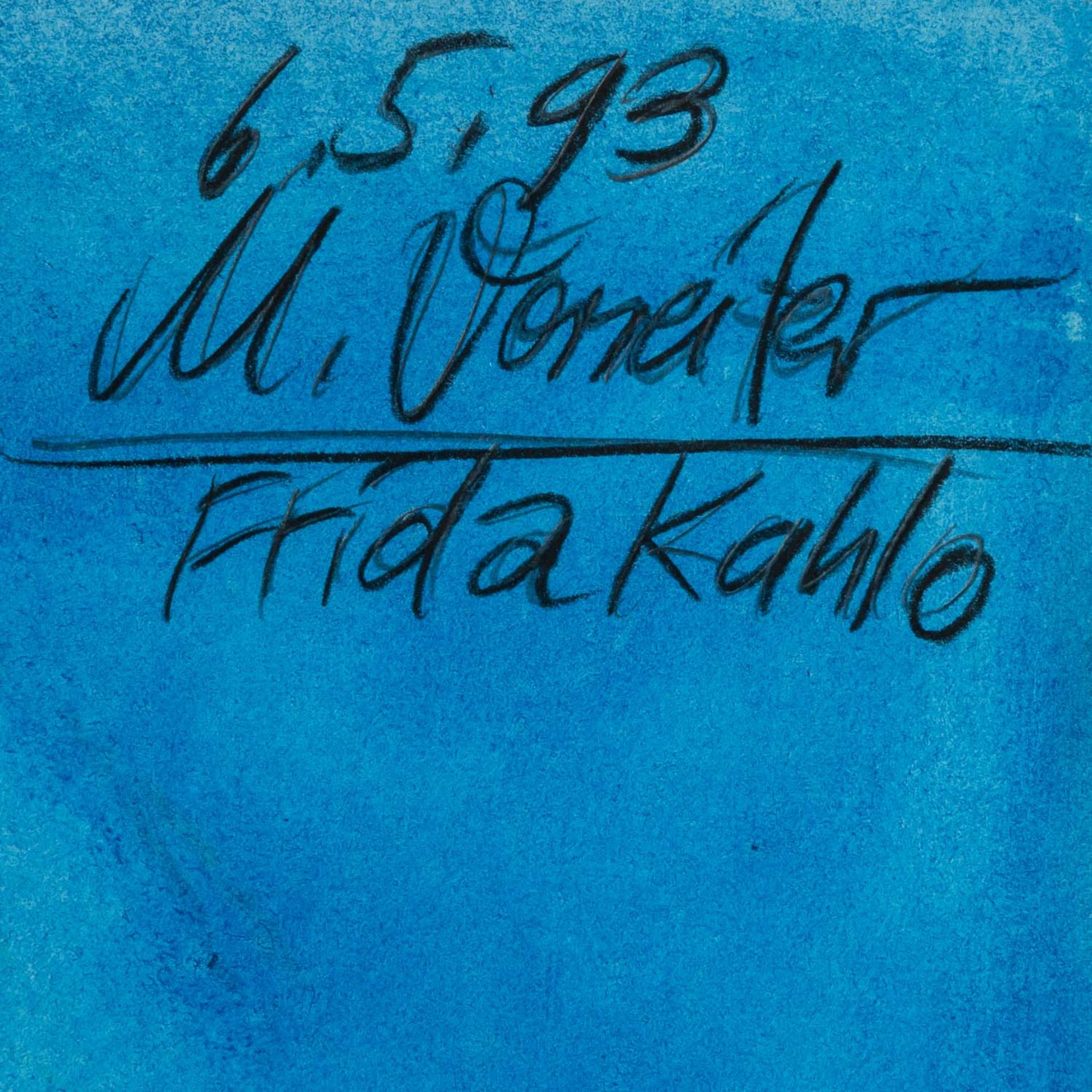 VORREITER, MANFRED (1943-2017), "Frida Kahlo",Portrait, o.re. datiert 6.5.93, signiert und betitelt, - Bild 2 aus 3