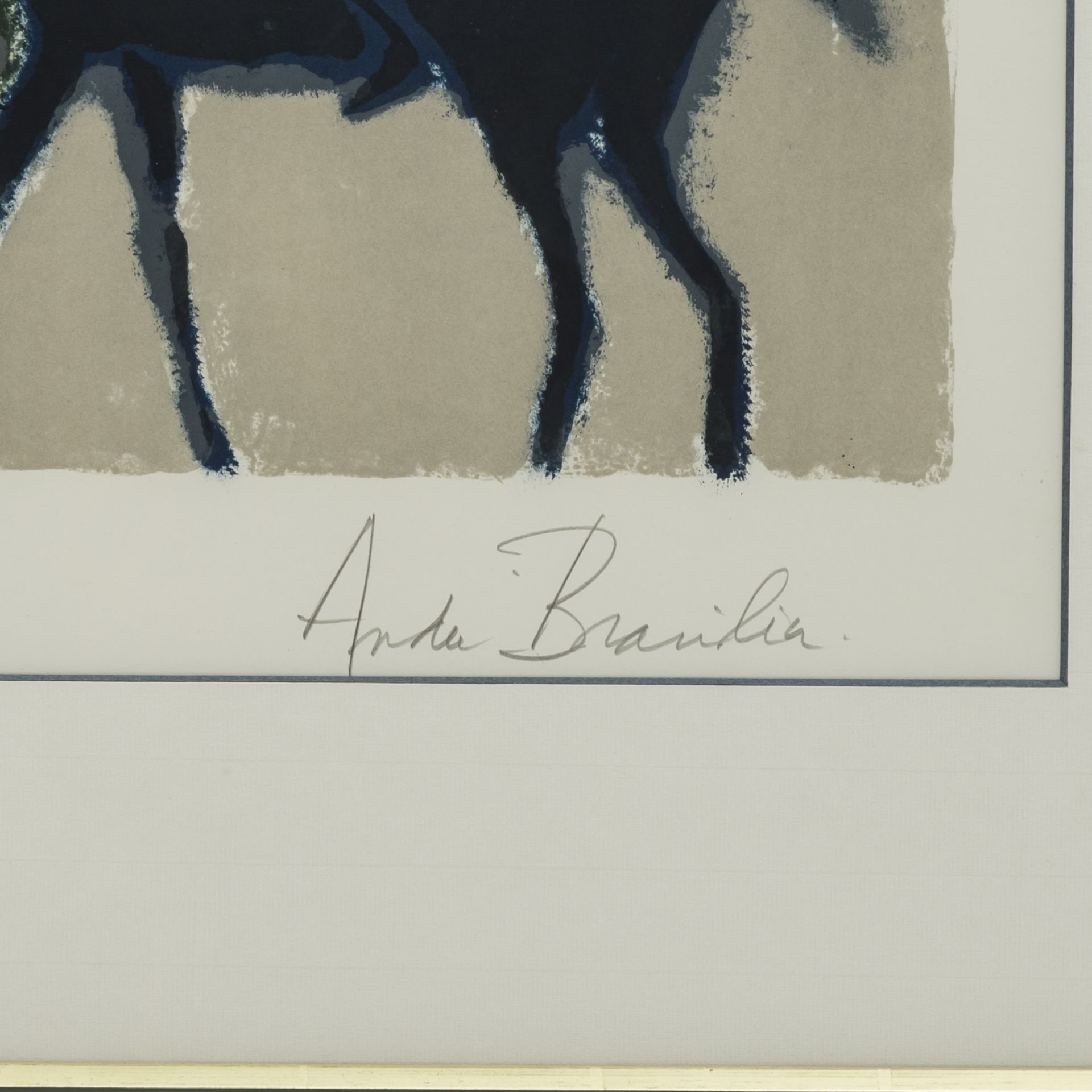BRASILIER, ANDRE (geb. 1929), "Drei Reiter unter einem Baum",Farblithographie/Velin, u.re. mit - Bild 3 aus 4