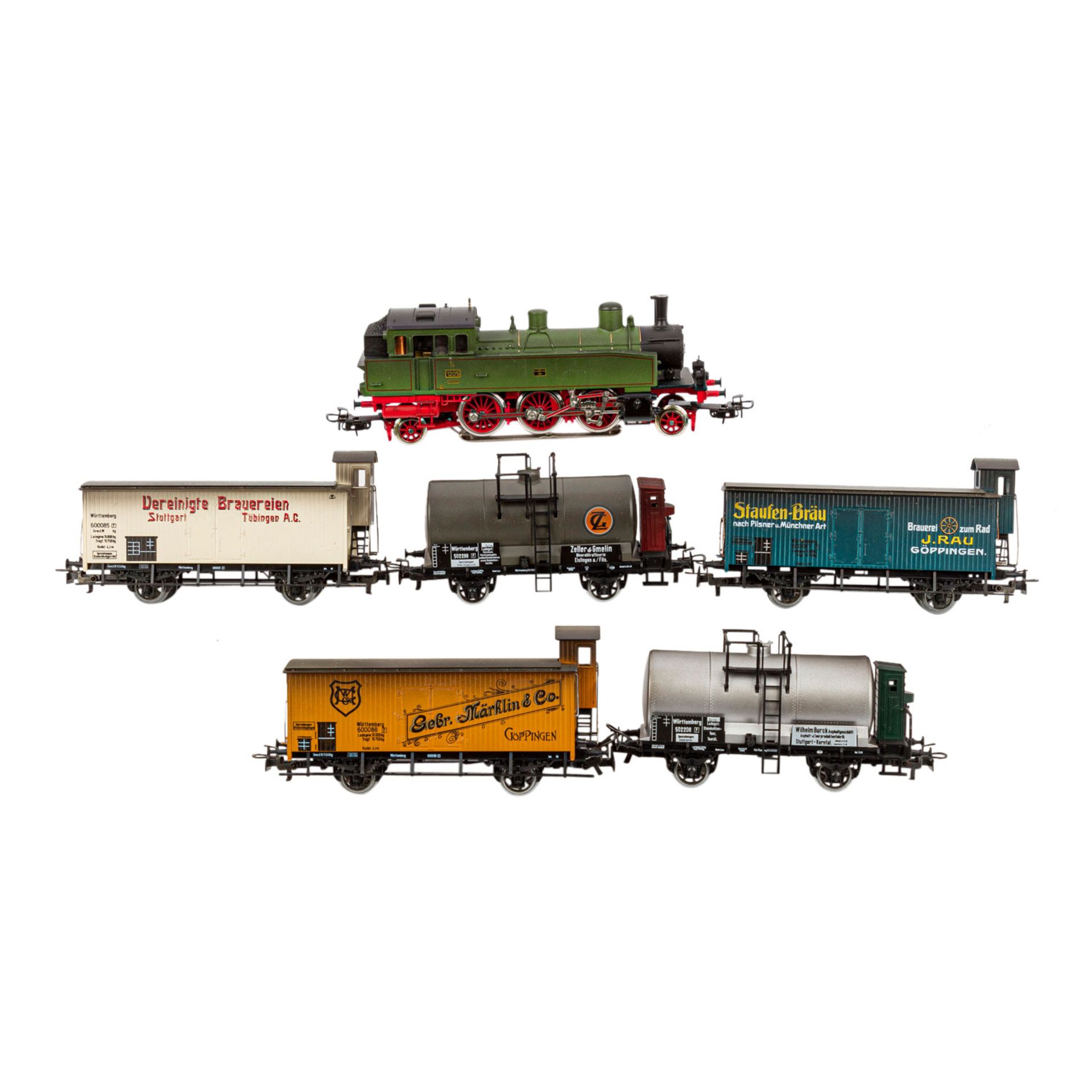 MÄRKLIN Konvolut aus 2 Wagensets, Spur H0.Bestehend aus 6-tlg Sonderserie der K.W.St.E, 2857, - Bild 2 aus 7