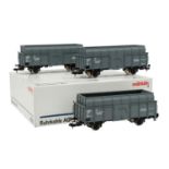 MÄRKLIN Wagen-Set "Ruhrkohle AG", Spur 1Bestehend aus 3 offenen Güterwagen, 85875, graufarben,