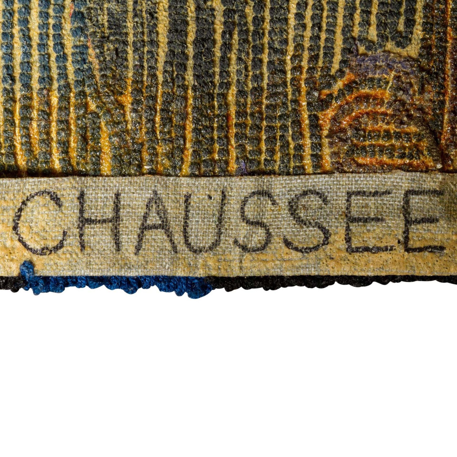 Design Tepppich "CHAUSSEE" aus Wolle. 1970er Jahre, 254x80 cm.Im textilen Bauhaus Stil abstrakt - Bild 4 aus 4