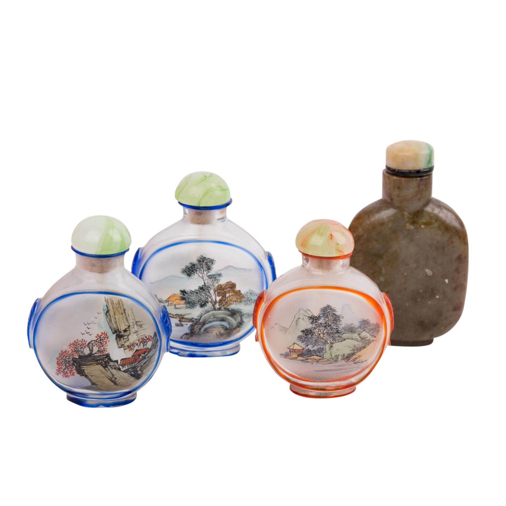 Konvolut: 14 Snuff bottles. CHINA.5 aus Glas, 4 aus Elfenbein (1900-1945), 2 aus Keramik, 1 aus - Image 3 of 4