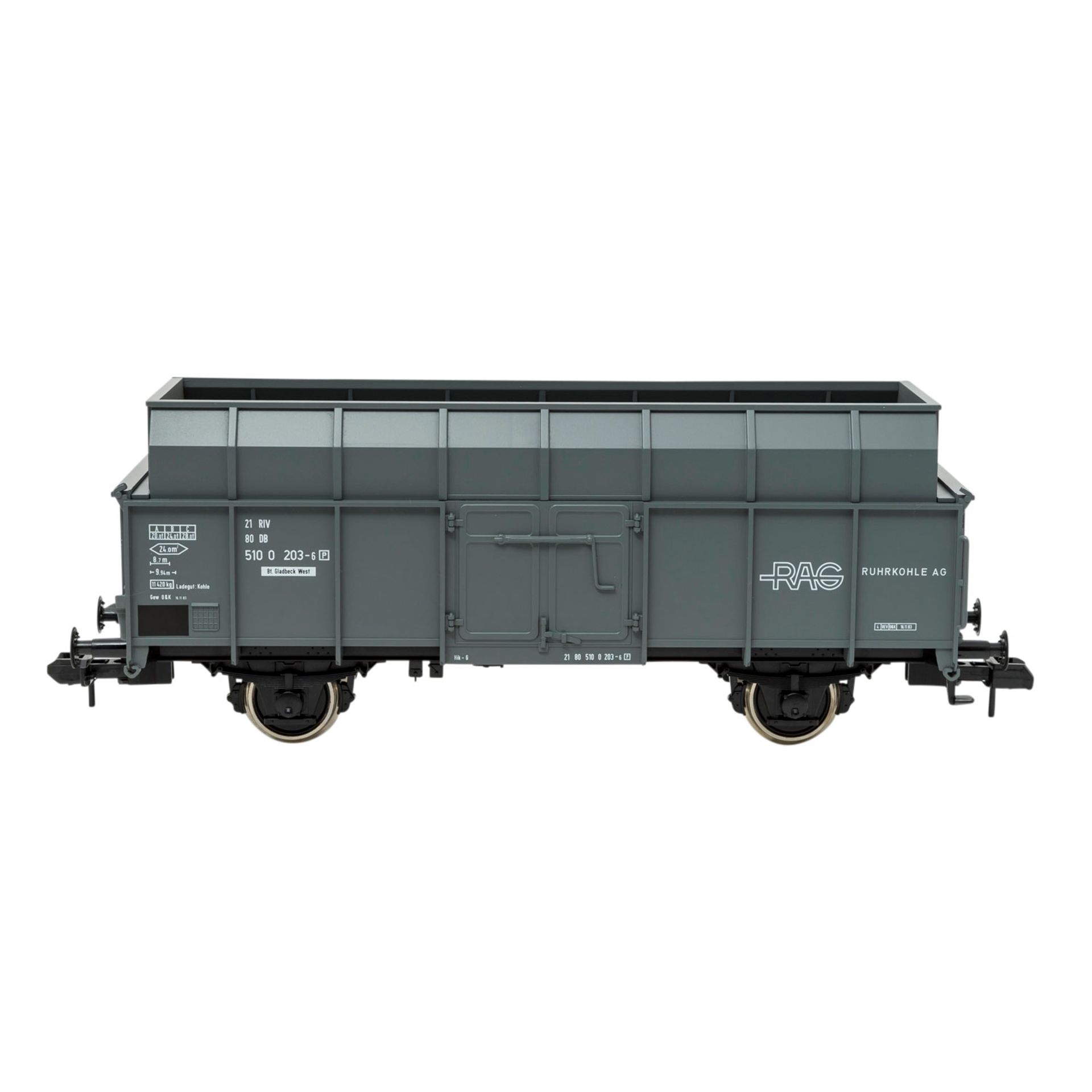 MÄRKLIN Wagen-Set "Ruhrkohle AG", Spur 1Bestehend aus 3 offenen Güterwagen, 85875, graufarben, - Bild 2 aus 2