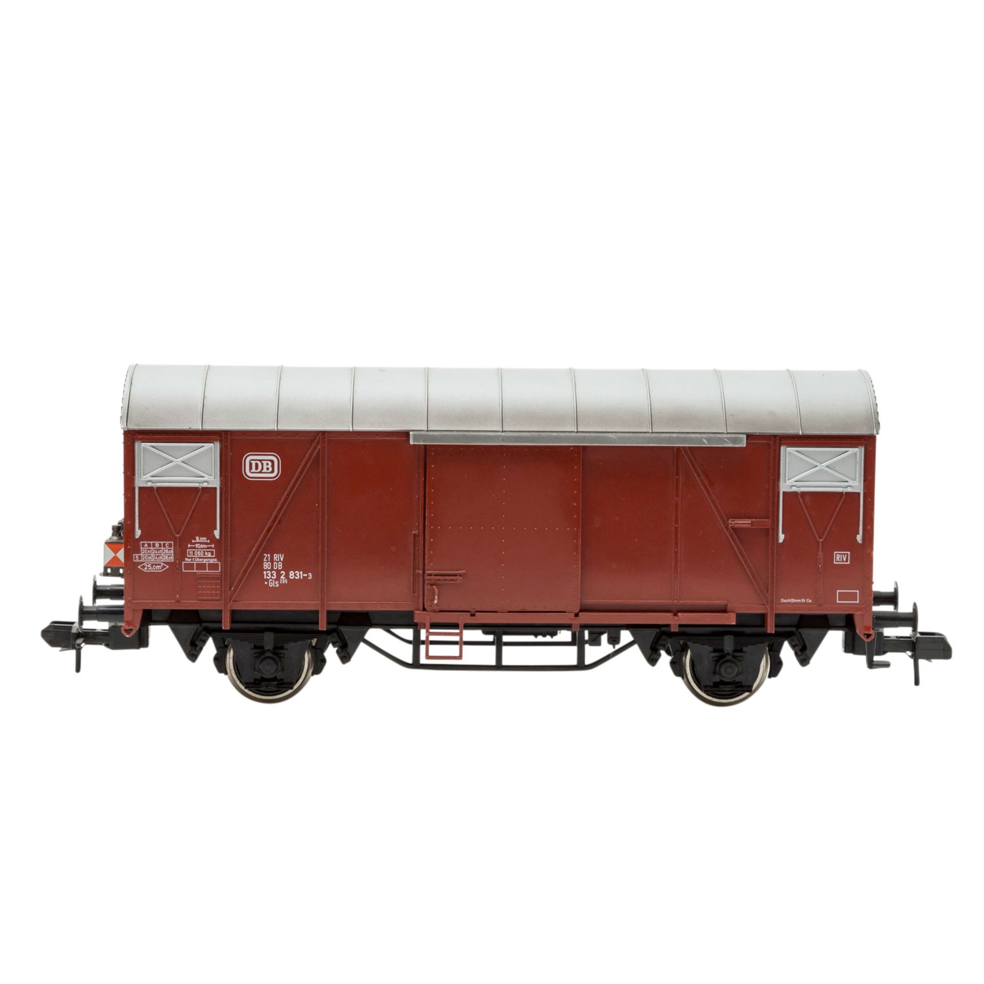 MÄRKLIN 3tlg Konvolut Güterwagen, Spur 1.bestehend aus Schotterwagen 5873, gedeckter Güterwagen 5872 - Bild 2 aus 4