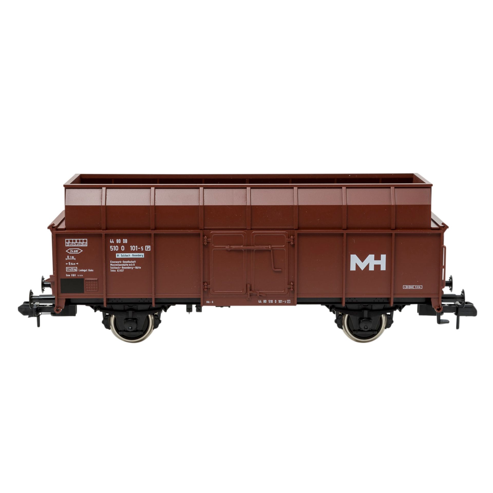 MÄRKLIN Wagenset "Max-Hütte", Spur 1Bestehend aus 3 rötlich-braunen Kokstransportwagen 5875 im - Bild 2 aus 2