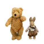 STEIFF "Hansili" und "Original Teddy", nach 1949.Hase "Hansili": stehend mit festen Beinen,