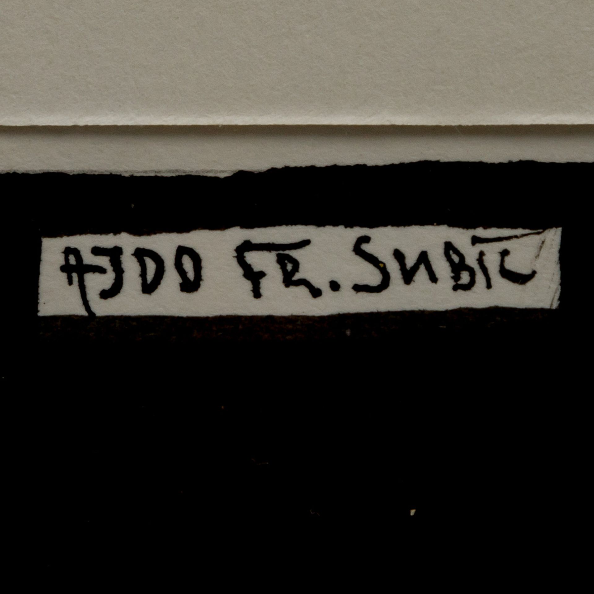 SUBIC, AJDO FR. (20. Jh.), "Paar unter einem Baum",lavierte Tusche über Bleistift/Papier, - Bild 3 aus 4