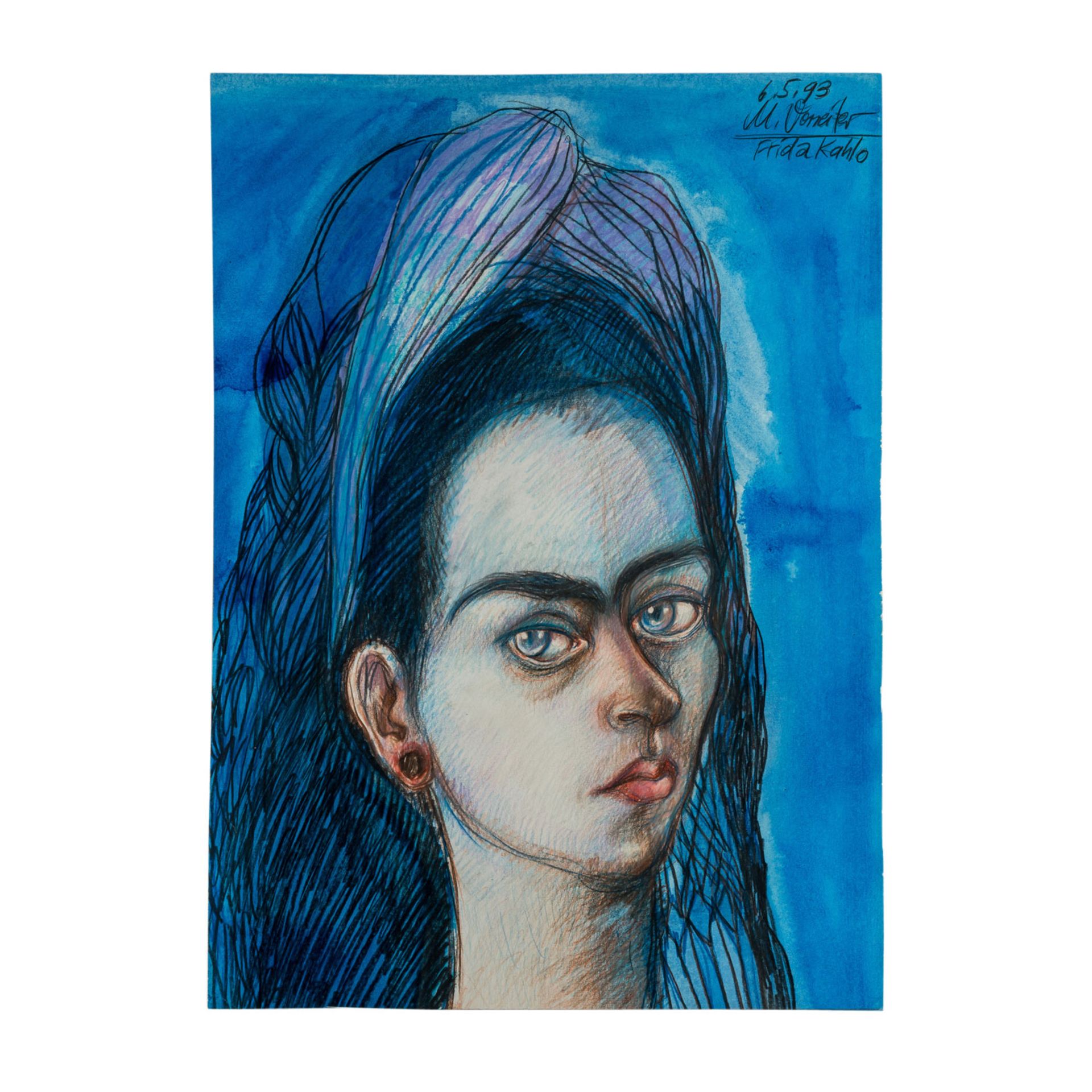 VORREITER, MANFRED (1943-2017), "Frida Kahlo",Portrait, o.re. datiert 6.5.93, signiert und betitelt,