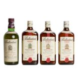 4 Flaschen Blended Scotch Whiskey BALLANTINE'S (1x 17 years old),40% / 43% Vol., 700 ml / 750 ml,