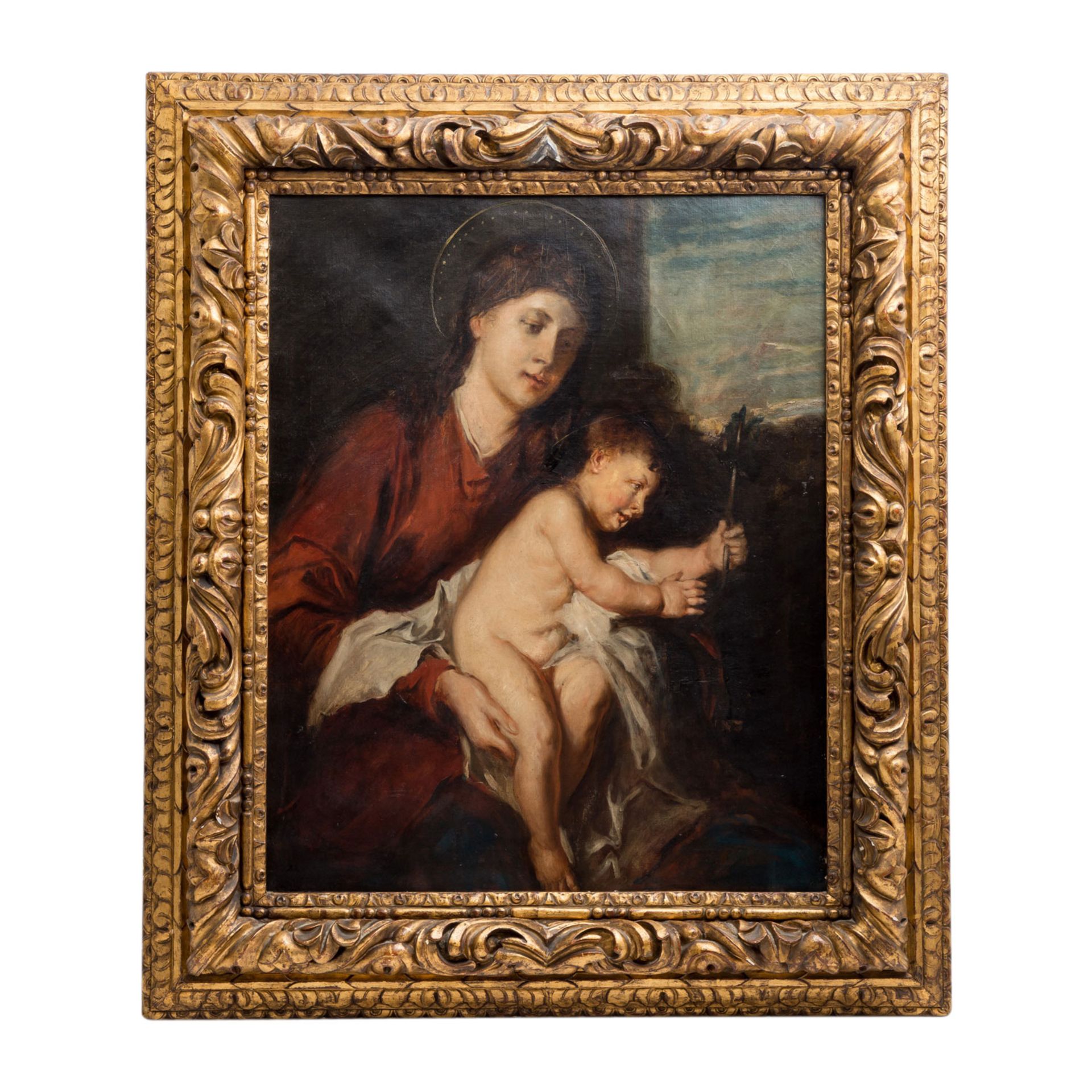 GAISSER, MAX (Augsburg 1857-1922 München), "Madonna mit Kind",mit Draperie und vor - Bild 2 aus 3