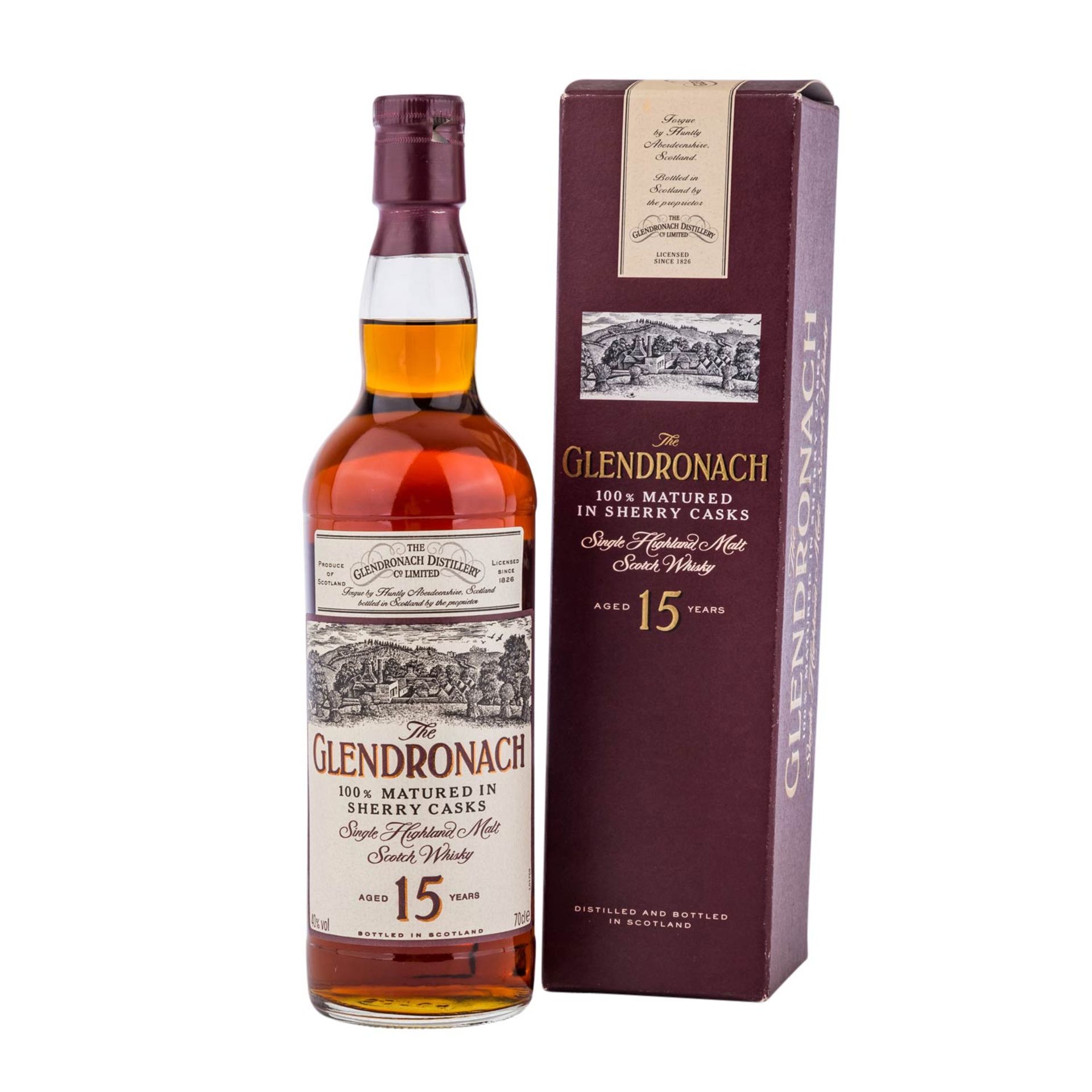 GLENDRONACH 15 years Single Malt Scotch Whisky,Region: Highlands, Glendronach Distillery, im - Bild 2 aus 2