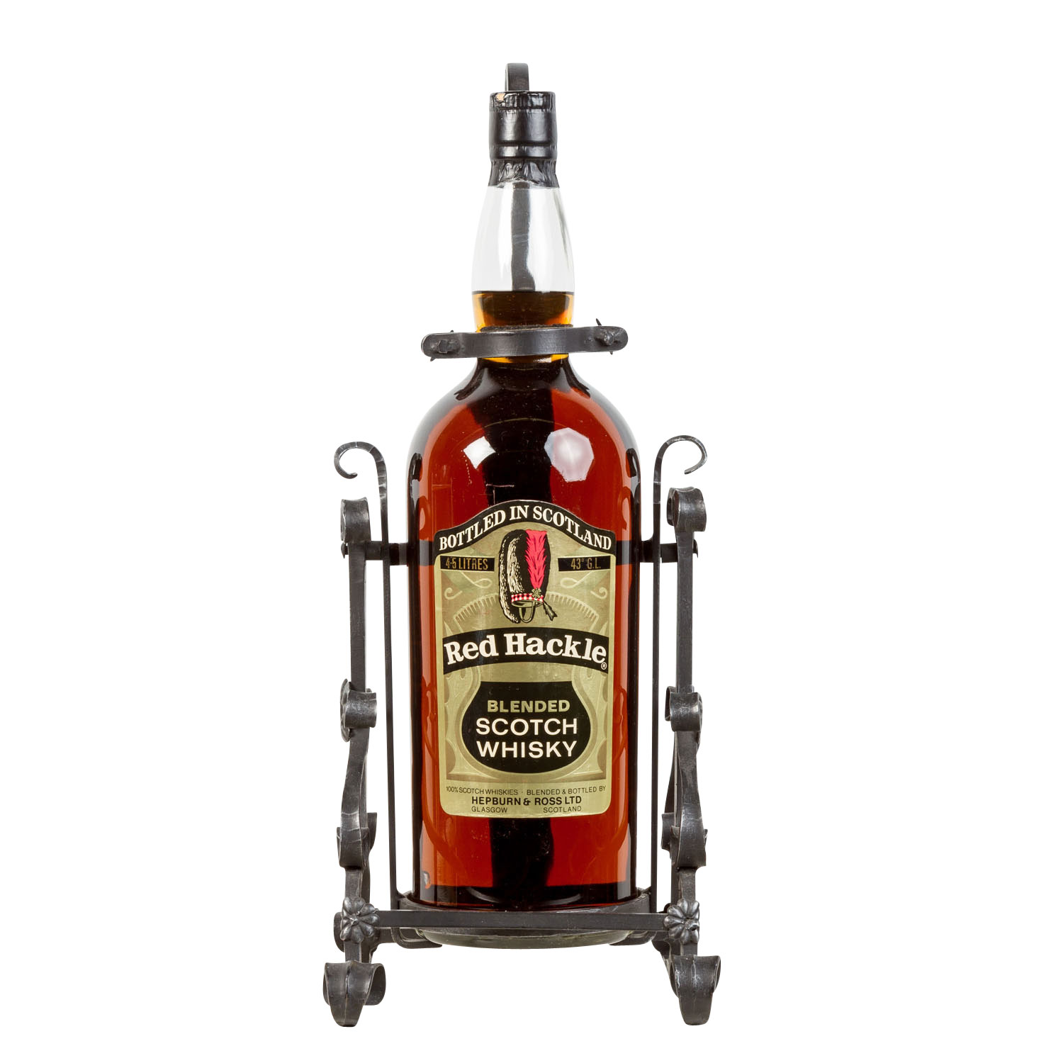 RED HACKLE Blended Scotch Whisky,Region: Scotland, 43% Vol., 4500ml, Füllstand im Flaschenhals, in