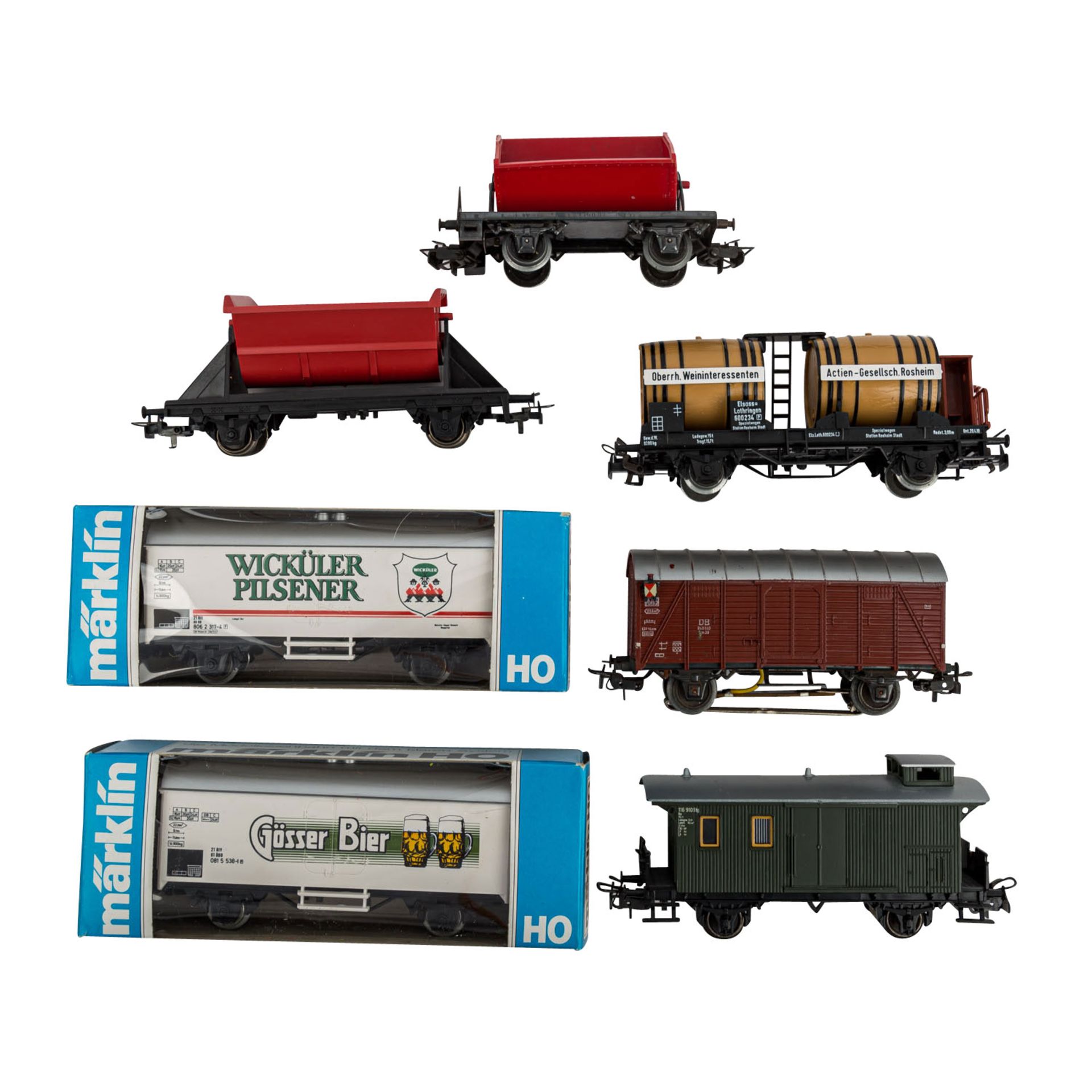 MÄRKLIN umfangreiches Konvolut Lokomotiven und Güterwagen, Spur H 0,bestehend aus zwei E-Loks 3022 - Bild 3 aus 5