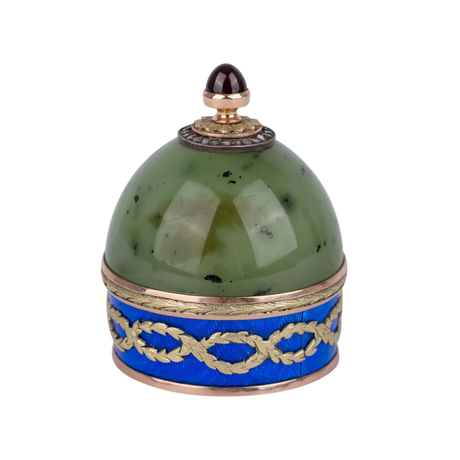 KLEINER FLAKON IM STIL VON KARL FABERGÉ2. Hälfte 20. Jh., hochwertig verarbeitet und aufwendig - Bild 2 aus 5