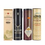 4 Flaschen Single Malt Scotch Whisky GLEN DEVERON 5 years / OLD FETTERCAIRN 10 years / INVERGORDON
