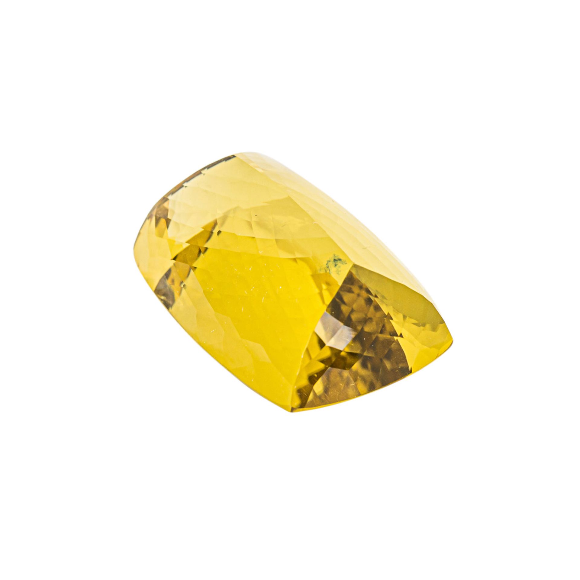 Loser Lemon Citrin, ca. 92 ct.,33 x 22 x 16 mm, Kissenschliffvariation.Loose Lemon Citrin, 92 ct. - Bild 3 aus 4