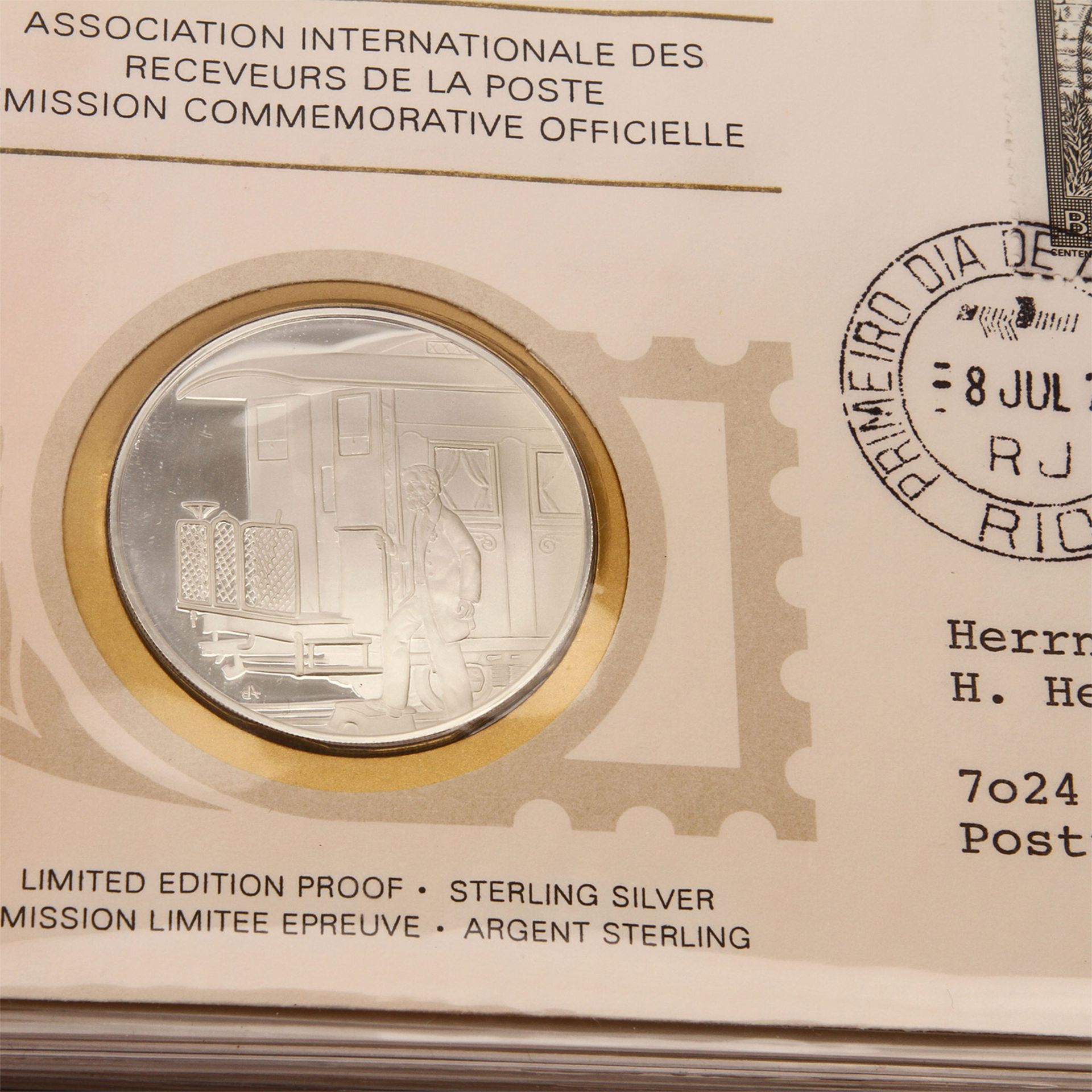 Medaillen-Ersttagsbriefe in Sterling-Silber,insgesamt ca. 645 g Ag fein. Im Präsentationsalbum. - Bild 5 aus 5